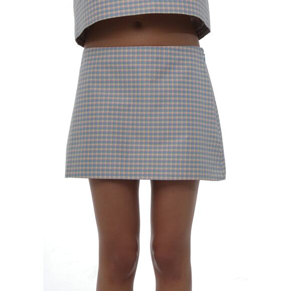 Sandy Liang Juice Skirt In Picnic Gingham - 2 - Picture 2 of 7
